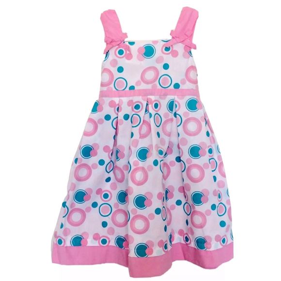 Sugar Honey Polka Dots Dress Tied back Girls Sleeveless Size 4 Toddler Bows - Picture 1 of 12
